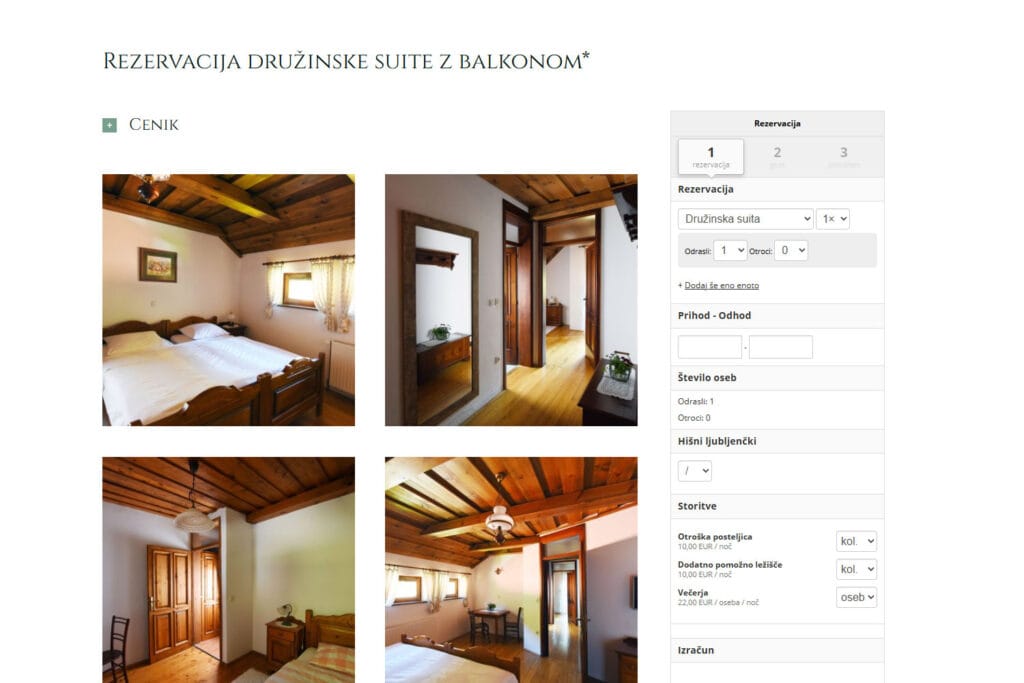 amaroo spletni rezervacijski sistemi